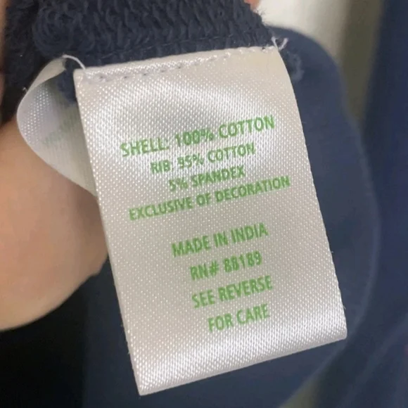 NWT Lilly Pulitzer Size Medium Ballad Sweatshirt Low Tidy Navy Monkey Half Drop - Picture 5 of 11